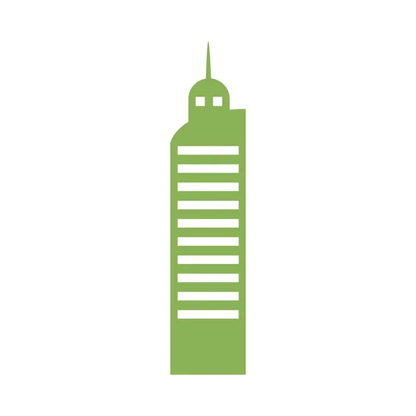 Ikona Ekologicznego Budynku Zielonego Miasta — Wektor stockowy