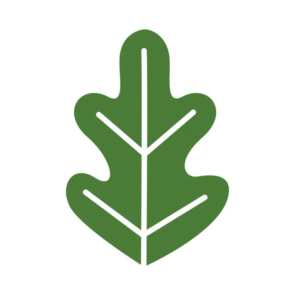 Green Leaf Plant Foliage Nature Icon — ストックベクタ