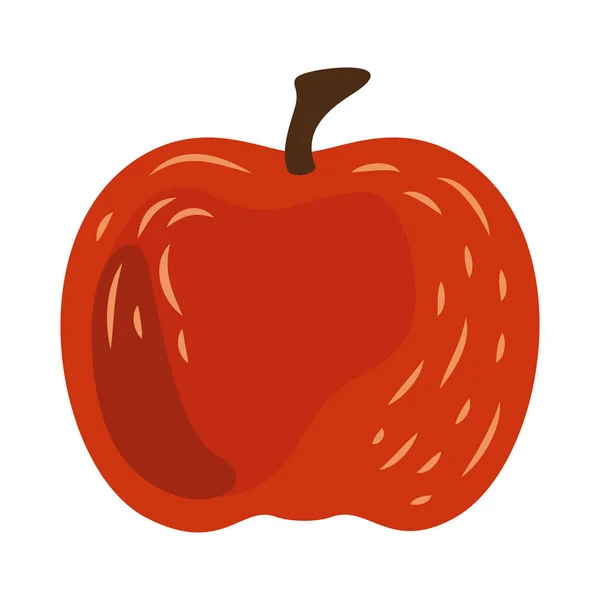 Taze Elma Meyvesi Kırmızı Simgesi — Stok Vektör