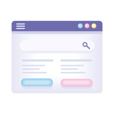 Arama düğmesi ui ile web sayfası