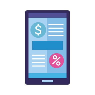 akıllı telefon simgesinde yüzde sembolü