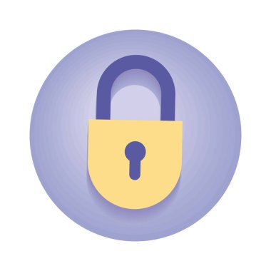 Güvenli asma kilit düğmesi evet simgesi