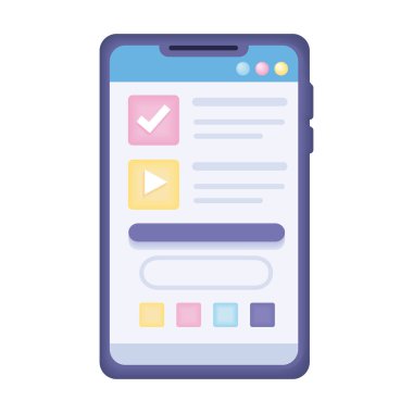 ui şablon simgesine sahip akıllı telefon