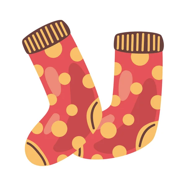 Chaussettes Rouges Sous Vêtements Accessoire — Image vectorielle