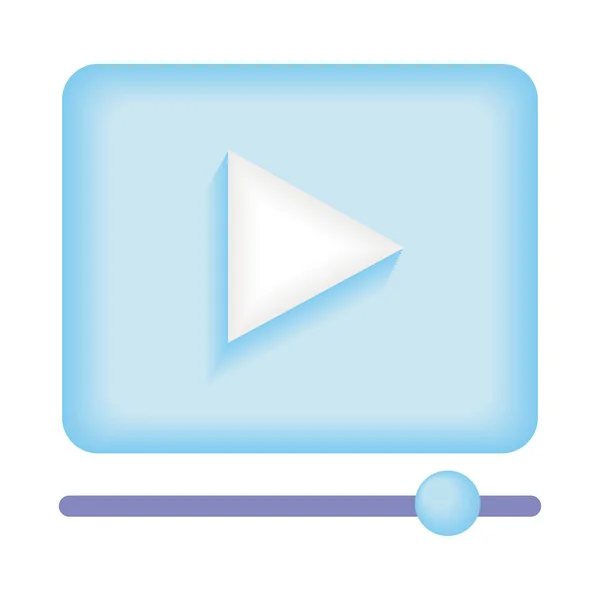 Media Player Modello Icona — Vettoriale Stock