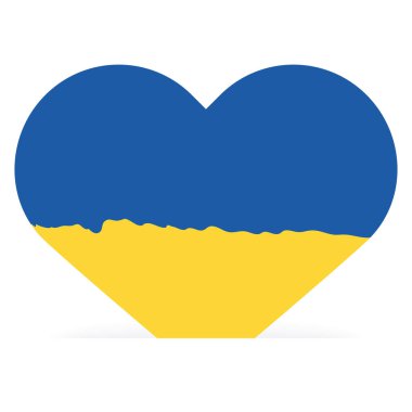 Ukrayna bayrağı kalp simgesinde