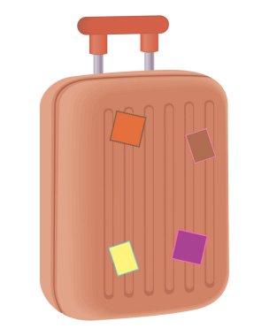 etiket simgesiyle seyahat valizi