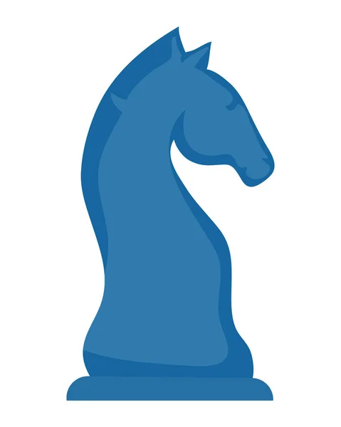 Bleu Jeu Échecs Icône Cheval — Image vectorielle