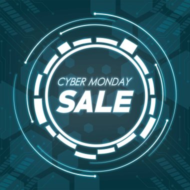 Siber pazartesi indirimli yeşil afiş