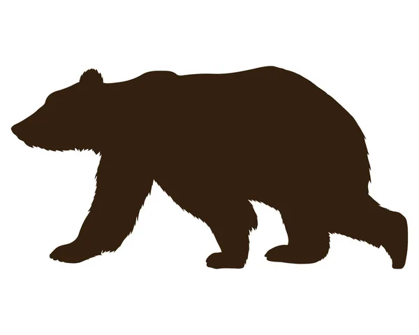 Urso Selvagem Animal Silhueta Estilo —  Vetores de Stock
