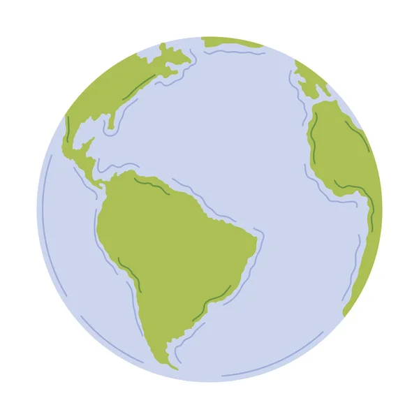 Planeta Planeta Tierra Ecología Icono — Vector de stock