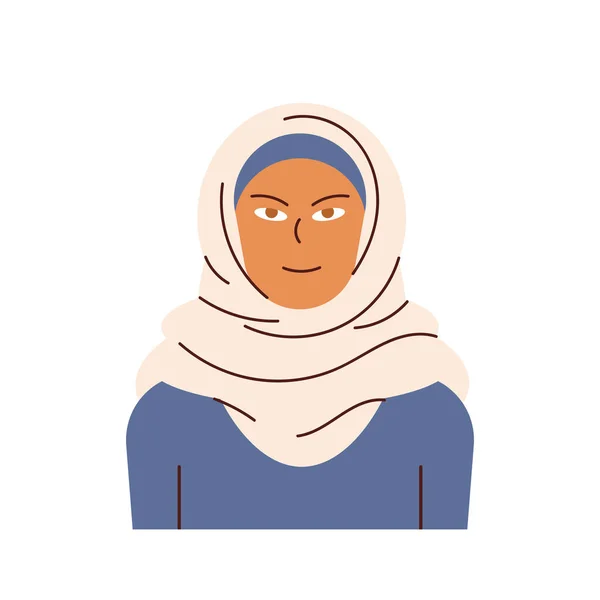 Femme Islamique Avatar Personnage Icône — Image vectorielle