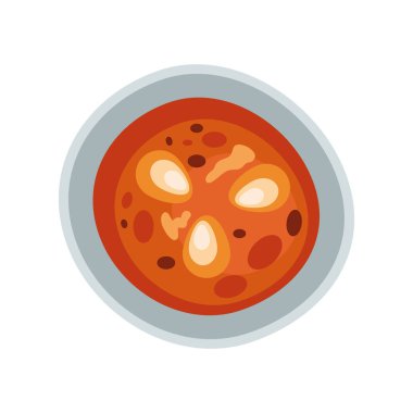 Yumurtalı körili Müslüman yemek ikonu