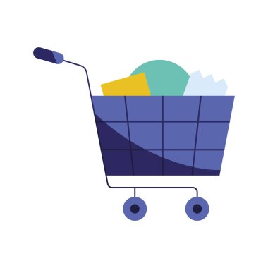 alışveriş sepeti Pazar izole simgesi