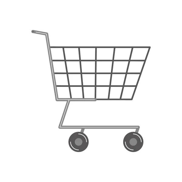 Carrito Compras Mercado Aislado Icono — Archivo Imágenes Vectoriales