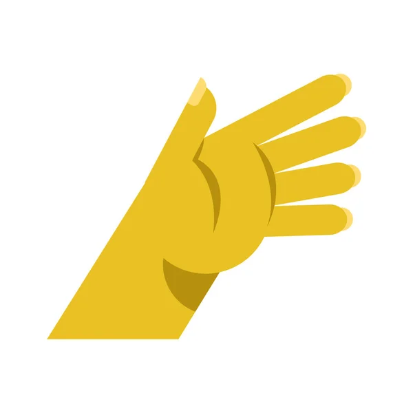 Yellow Hand Human Open Icon — Stock Vector