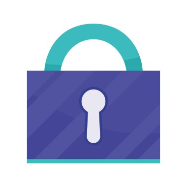 asma kilit koruyucusu izole edilmiş simge