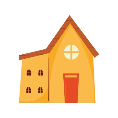 ev cephesi sarı izole simge