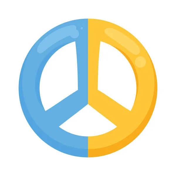 和平象征中的乌克兰国旗图标 — 图库矢量图片
