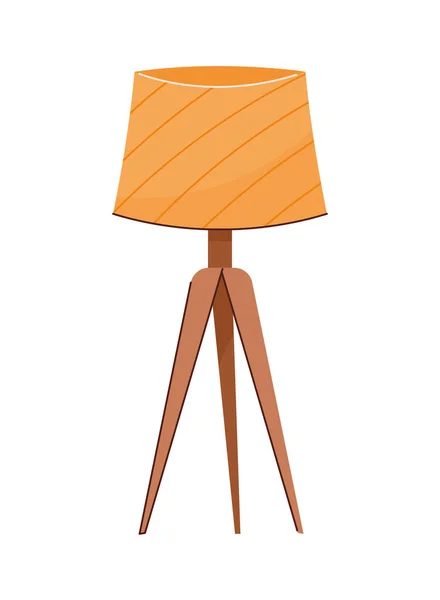 Maison Lampe Bois Icône Meubles — Image vectorielle
