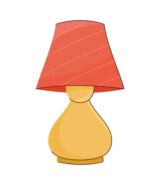 Rode Lamp Home Meubilair Icoon — Stockvector