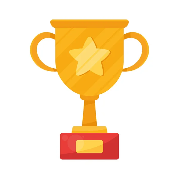Zlatá Trofej Pohár Ocenění Ikona — Stockový vektor