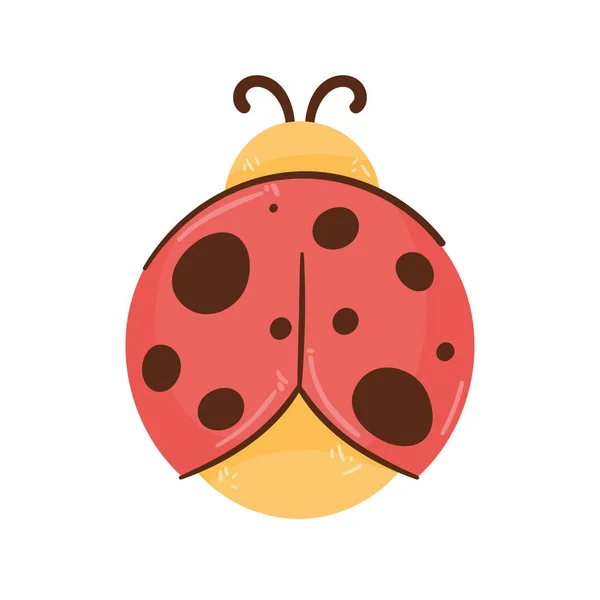 Sevimli Kelebek Hayvan Karakteri Simgesi — Stok Vektör