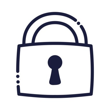 safe secure padlock icon isolated