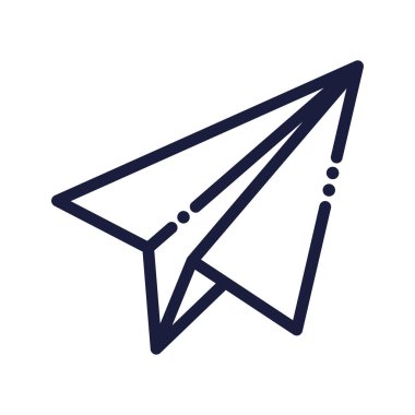 Kağıt uçak izole edilmiş simgeyi uçuruyor