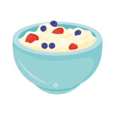 Mısır gevreği ve meyve kasesi.