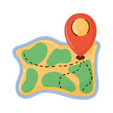 kağıt haritası seyahat simgesi