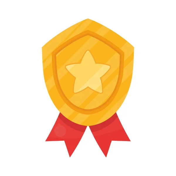 Golden Shield Star Award Icon — Stock Vector