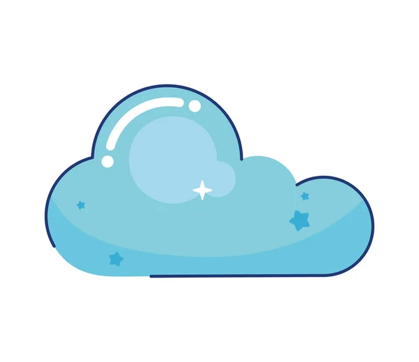 Cloud Sky Floating Nature Icon — Stock Vector