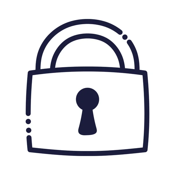 Safe Secure Padlock Icon Isolated — Vetor de Stock