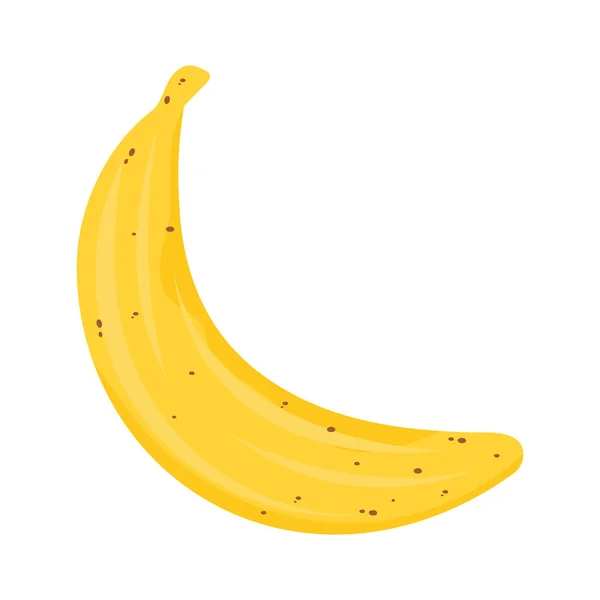 Świeże Owoce Banana Zdrowa Ikona — Wektor stockowy