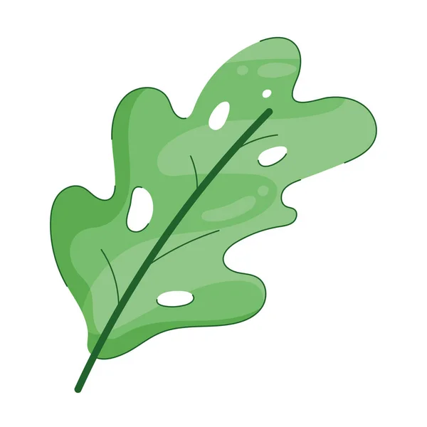 Hoja Verde Planta Follaje Icono — Vector de stock