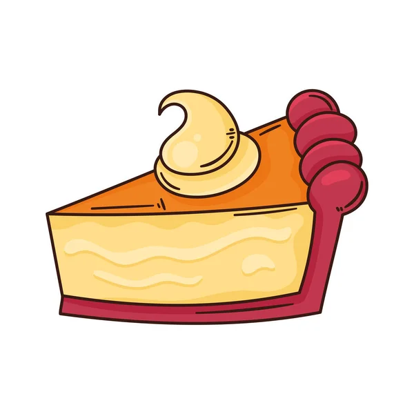 Значок Сладкого Пирога День Благодарения — стоковый вектор