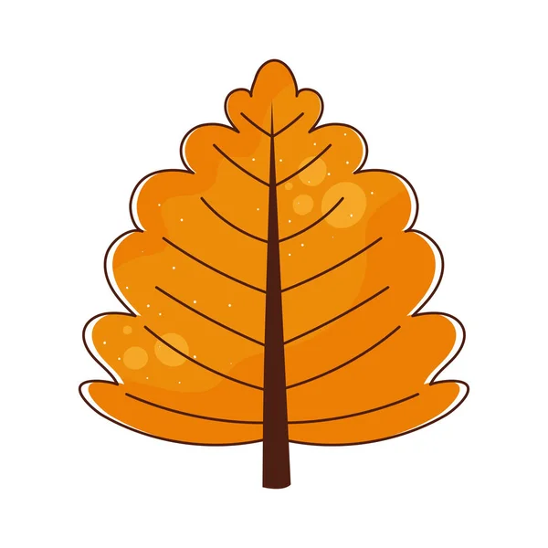 Gelbes Blatt Herbst Saison Symbol — Stockvektor