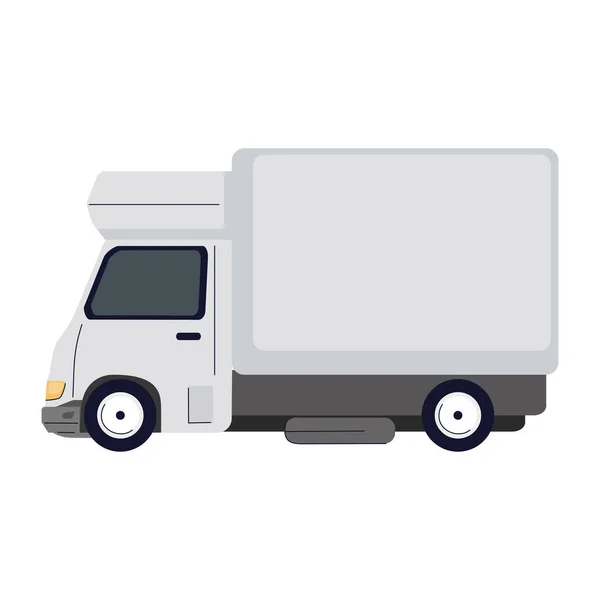 White Truck Delivery Vehicle Mockup Icon — Stock Vector