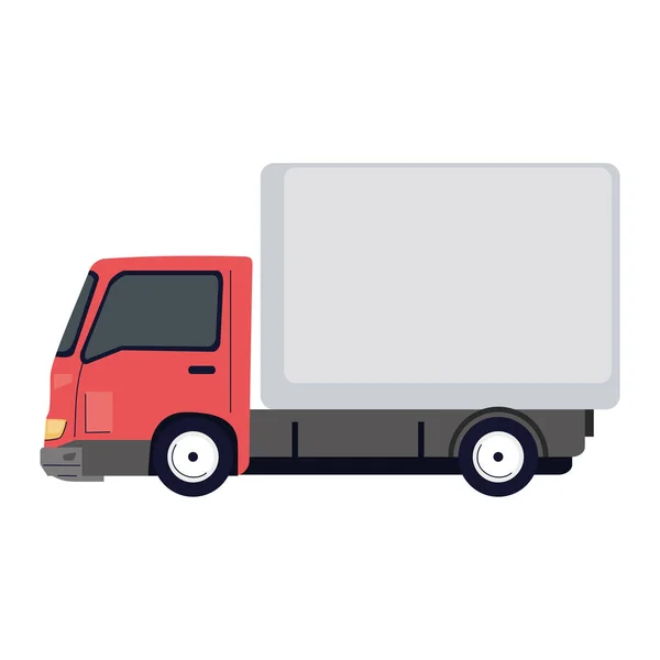 Rood Vrachtwagen Vervoer Voertuig Pictogram — Stockvector