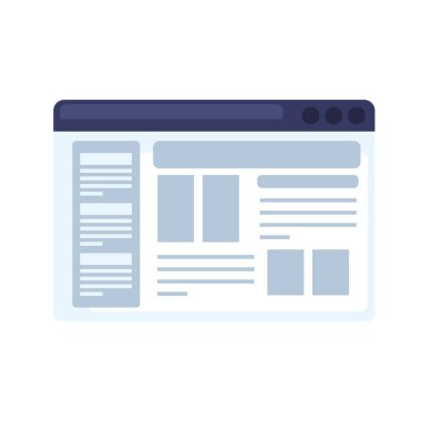 Web sayfası şablon teknikleri izole edilmiş simge