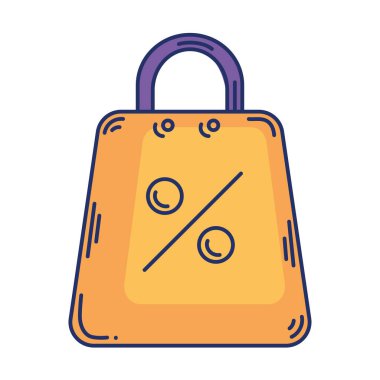 Alışveriş poşeti simgesindeki yüzde sembolü