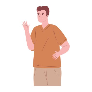 Genç adam avatar karakter simgesi