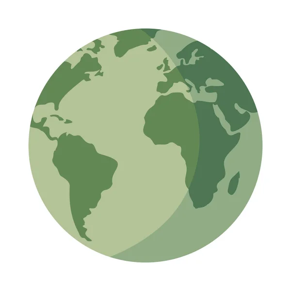 Green World Planet Earth Icon — ストックベクタ