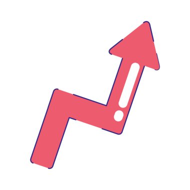 kırmızı ok yükseltme simgesi