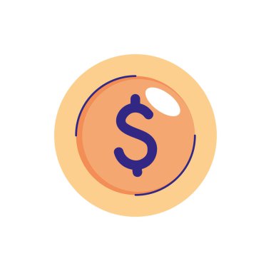 Altın madeni para dolar simgesi