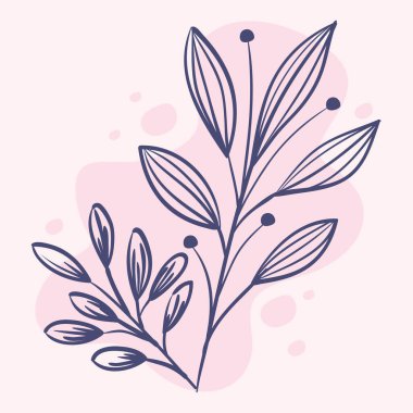 Yapraklı dallar çizim biçimi