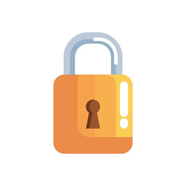 Güvenli asma kilit simgesi izole edildi