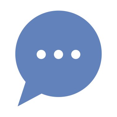 konuşma kabarcığı mavi renk simgesi