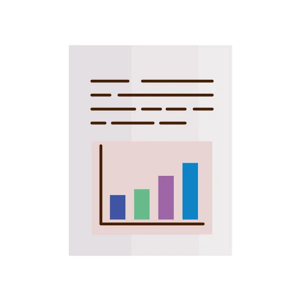 Statistik Staplar Infographic Dokument — Stock vektor